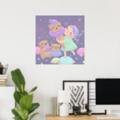 Illustration des Süßbäreises Poster (Heimbüro)