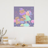 Illustration des Süßbäreises Poster (Küche)