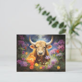 Illustration des Taurus Zodiac-Zeichens Postkarte (Stehend Vorderseite)