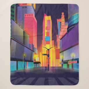 Illustration des Times Square, New York Sherpadecke