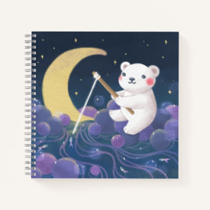 Illustration des Traumfantasie eines Eisbären Notizblock