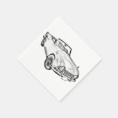 Illustration des Triumph Tr4 Sportwagens Serviette (Ecke)