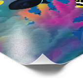 Illustration des tropischen Fisches in der Bucht v Fotodruck (Ecke)