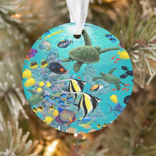 Illustration des tropischen Fisches in der Bucht v Ornament (Baum)