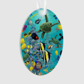 Illustration des tropischen Fisches in der Bucht v Ornament (Vorderseite)