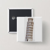 Illustration des Turms von Pisa Button (Vorne & Hinten)