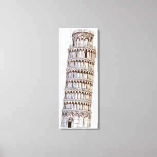 Illustration des Turms von Pisa Leinwanddruck
