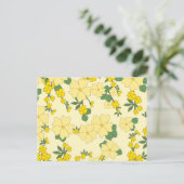 Illustration des Vintag-gelben Blumenmusters Postkarte (Stehend Vorderseite)