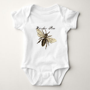 Illustration des Vintagen Bieneninsekts Antike Baby Strampler