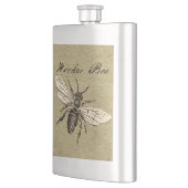 Illustration des Vintagen Bieneninsekts Antike Flachmann (Links)