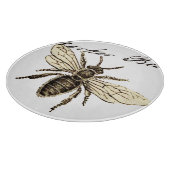 Illustration des Vintagen Bieneninsekts Antike Schneidebrett (Ecke)