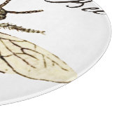 Illustration des Vintagen Bieneninsekts Antike Schneidebrett (Ecke)