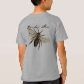 Illustration des Vintagen Bieneninsekts Antike T-Shirt (Rückseite)