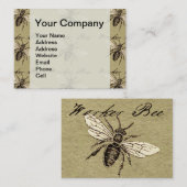 Illustration des Vintagen Bieneninsekts Antike Visitenkarte (Vorne/Hinten)