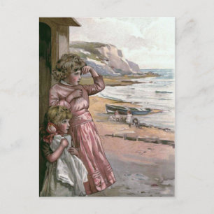 Illustration des Vintagen Buches des Vaters Postkarte