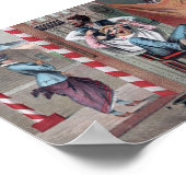 Illustration des Vintagen Comical Barber Shop Poster (Ecke)