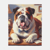 Illustration des Vintagen Englischen Bulldog Fleecedecke (Vorderseite)