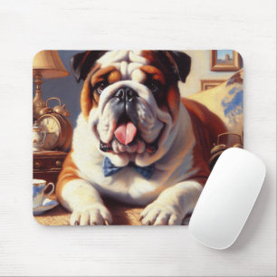 Illustration des Vintagen Englischen Bulldog Mousepad