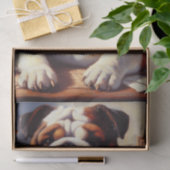 Illustration des Vintagen Englischen Bulldog Seidenpapier (Geschenk)