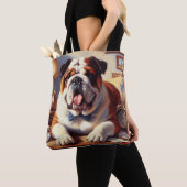 Illustration des Vintagen Englischen Bulldog Tasche (Von Nahem)