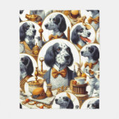 Illustration des Vintagen Englischen Setters Fleecedecke (Vorderseite)