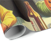Illustration des Vintagen Halloween-Party Geschenkpapier (Rolleneckpunkt)