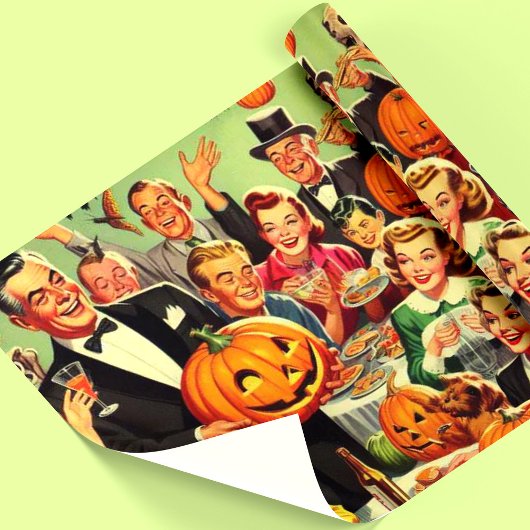 Illustration des Vintagen Halloween-Party Geschenkpapier