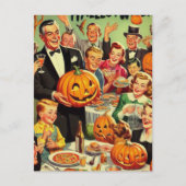 Illustration des Vintagen Halloween-Party Postkarte (Vorderseite)