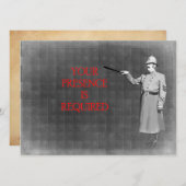 Illustration des Vintagen Polizeimanns Einladung (Vorne/Hinten)