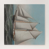 Illustration des Vintagen Schoner Sailboots (1887) Puzzle (Horizontal)