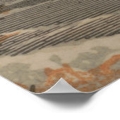 Illustration des Vintagen Weihnachtsmanns und sein Poster (Ecke)