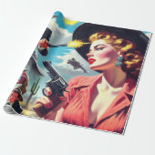 Illustration des Vintagen Westerns Geschenkpapier (Ungerollt)