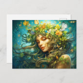 Illustration des Virgo Zodiac-Zeichens Postkarte (Vorne/Hinten)