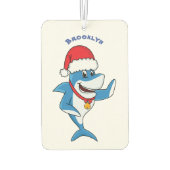 Illustration des Weihnachtshais-Cartoon Autolufterfrischer (Rückseite)