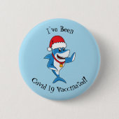 Illustration des Weihnachtshais-Cartoon Button (Vorderseite)