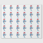 Illustration des Weihnachtshais-Cartoon Geschenkpapier (Flach)