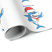 Illustration des Weihnachtshais-Cartoon Geschenkpapier (Rolleneckpunkt)