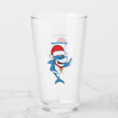 Illustration des Weihnachtshais-Cartoon Glas (Rückseite)