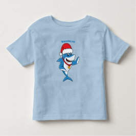 Illustration des Weihnachtshais-Cartoon Kleinkind T-shirt