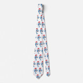 Illustration des Weihnachtshais-Cartoon Krawatte (Vorderseite)