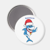 Illustration des Weihnachtshais-Cartoon Magnet (Vorderseite/Rückseite)