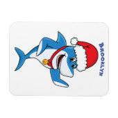 Illustration des Weihnachtshais-Cartoon Magnet (Horizontal)