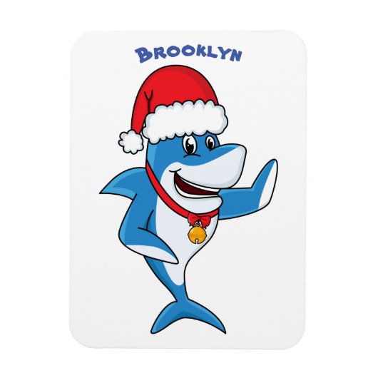 Illustration des Weihnachtshais-Cartoon Magnet (Vertikal)