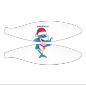 Illustration des Weihnachtshais-Cartoon Mini Basketball (Panele)