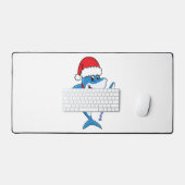 Illustration des Weihnachtshais-Cartoon Schreibtischunterlage (Tastatur & Maus)