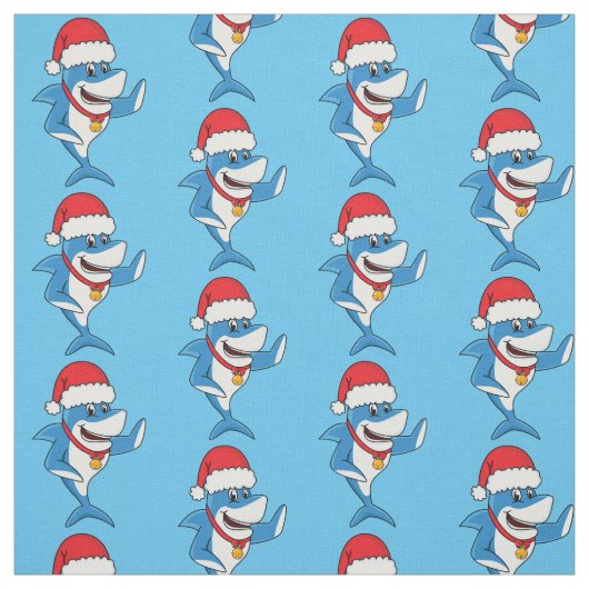 Illustration des Weihnachtshais-Cartoon Stoff (Muster)