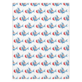 Illustration des Weihnachtshais-Cartoon Tischdecke (Vorderseite)