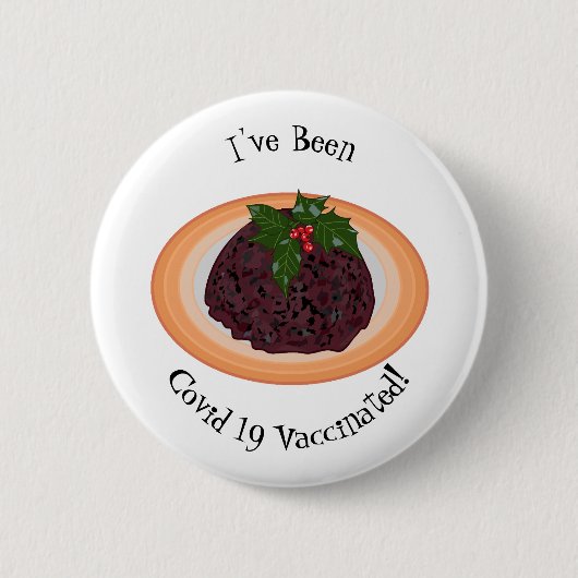Illustration des Weihnachtspudding-Cartoon Button (Vorderseite)
