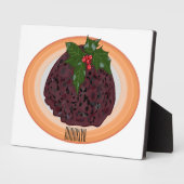 Illustration des Weihnachtspudding-Cartoon Fotoplatte (Seite)