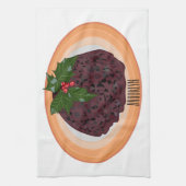 Illustration des Weihnachtspudding-Cartoon Geschirrtuch (Vertikal)